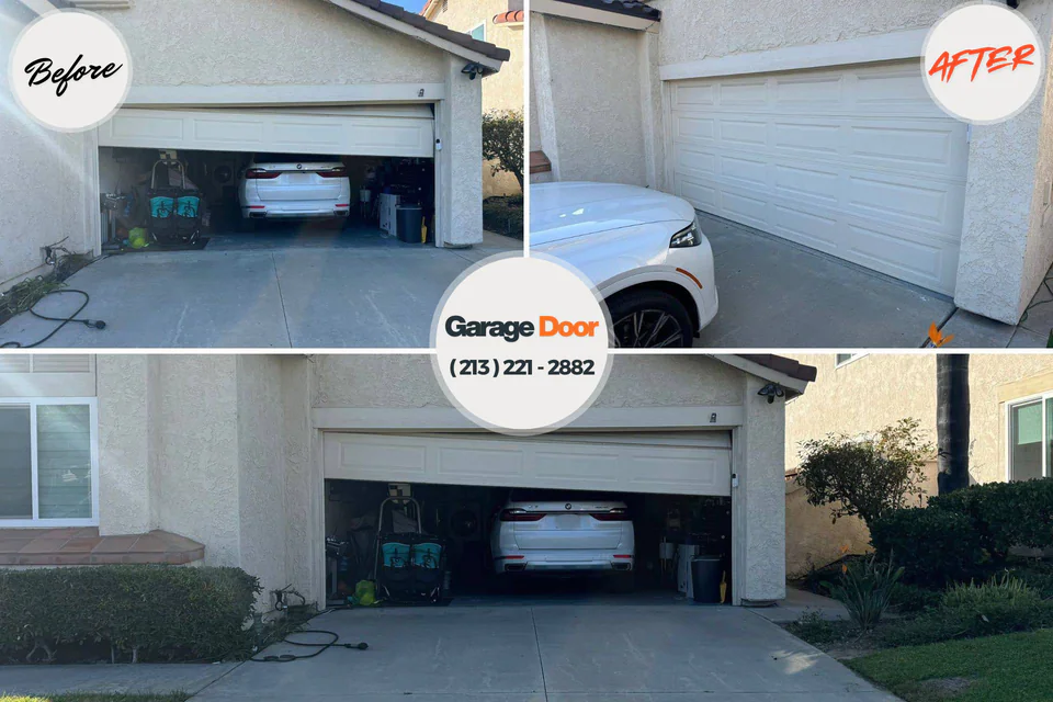 Before and after: garage door opener repair Iowa Colony, TX
